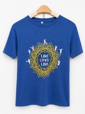 Blue 'Love Loves Love' Graphic Tee